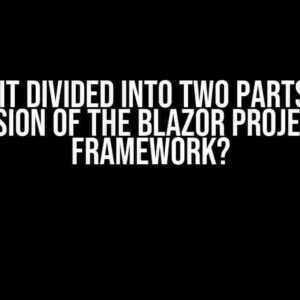 Why is it divided into two parts in the new version of the Blazor project in abp framework?